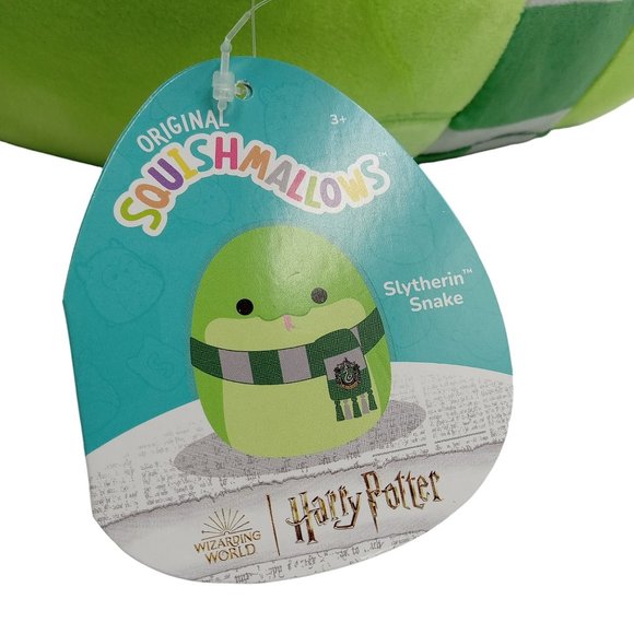 Harry Potter 10" Slytherin Snake Plush Squishmallow Pillow with Paper Tag - Picture 9 of 14
